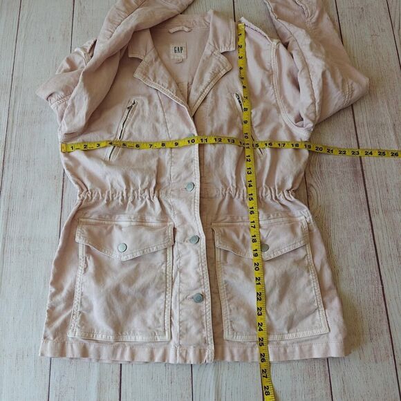 GAP pale pink tencel utility jacket sz S - Picture 11 of 12